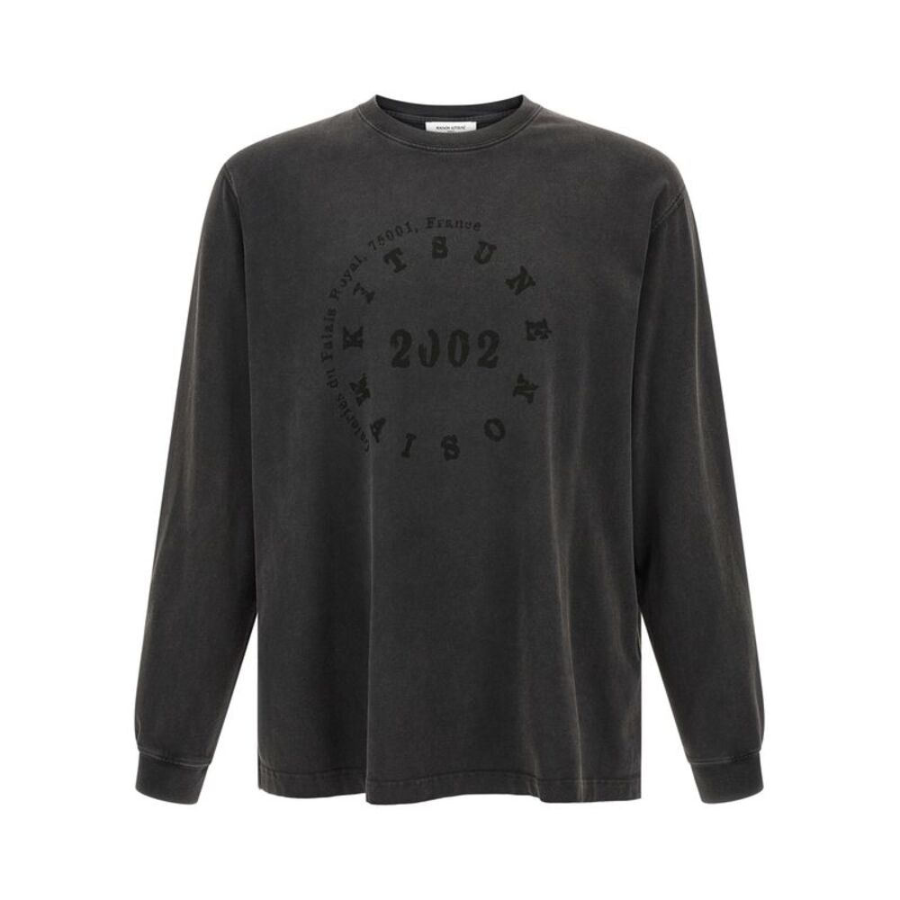 Maison Kitsuné Black Organic Cotton Men's T-Shirt